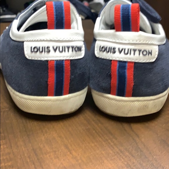 Louis Vuitton navy suede sneakers size 12 us - Picture 3 of 6